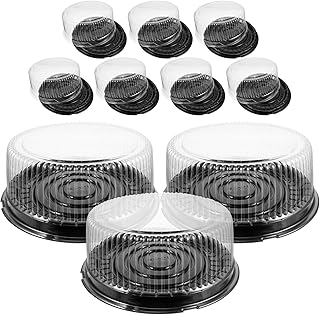 Luxshiny 10pcs Cake Box Mini Cake Gift Boxes Plastic Container Cookie Containers Desserts Macaron Boxes Pet Cake Carries Bakery Supplies Muffin Holder Dome Baking Supplies The Pet