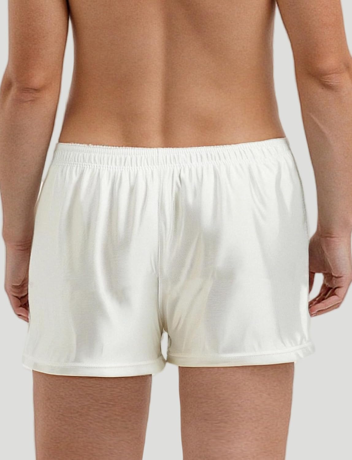 Men's Satin Boxers Shorts Silk Sleep Pajama Bottom Elastic Waist Sexy Lounge Underwear with Button Fly image 2