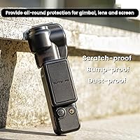 Vista 5 de Tapa protectora de lente de cámara para DJI Osmo Pocket 3 accesorios, tapa de cámara de mano, protector de lente de pantalla, funda rígida