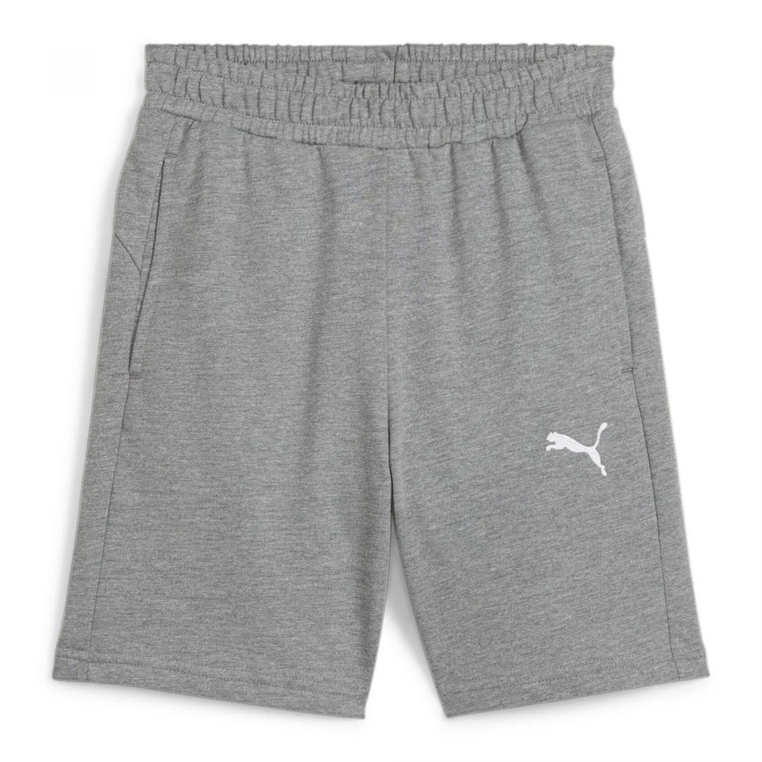 PUMA Unisex Teamgoal Casuals Jr Knitted Shorts, Medium Gray Heather-puma White, 164 EU