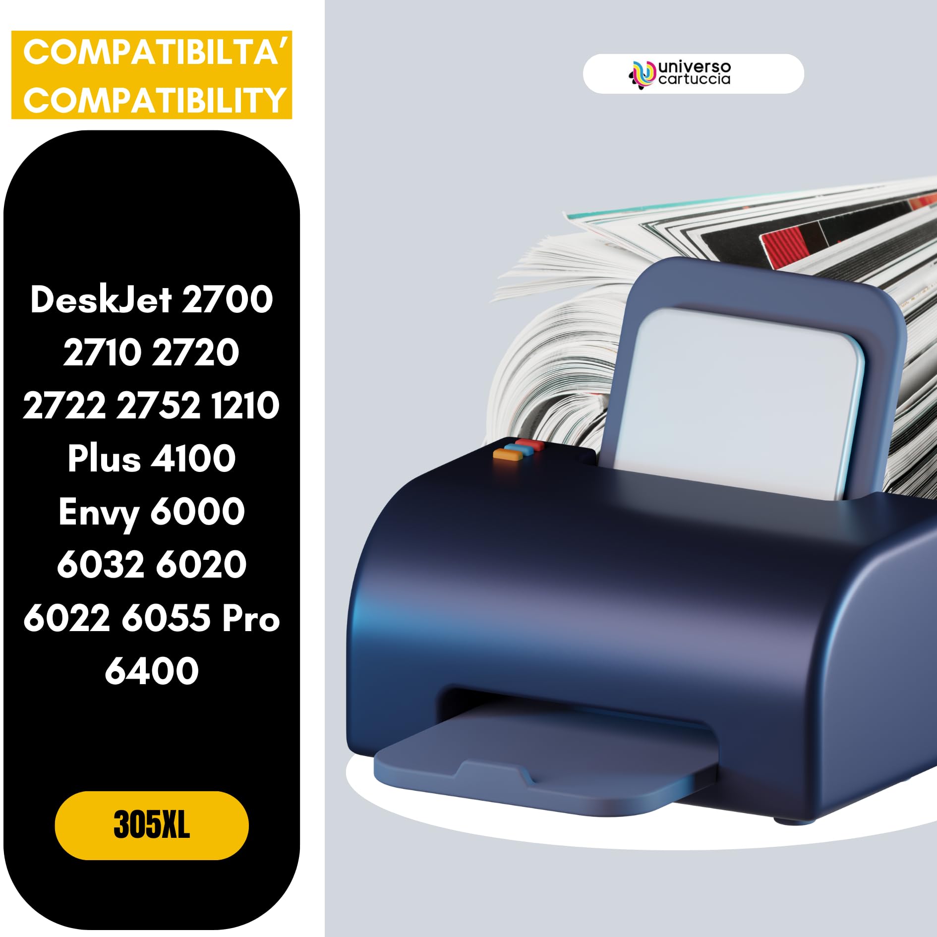 Hp 305 305xl Inchiostro Cartucce Originali HP 305 E 305XL - Nero E Colore, Compatibili Con DeskJet Plus 4100, 4130 E Altri Modelli Ricambi HP Per Stampanti 2700 4100 4130 Hp 305 305xl Inchiostro Cartucce Originali HP 305 E 305XL - Nero E Colore, Compatibili Con DeskJet Plus 4100, 4130 E Altri Modelli Ricambi HP Per Stampanti 2700 4100 4130
