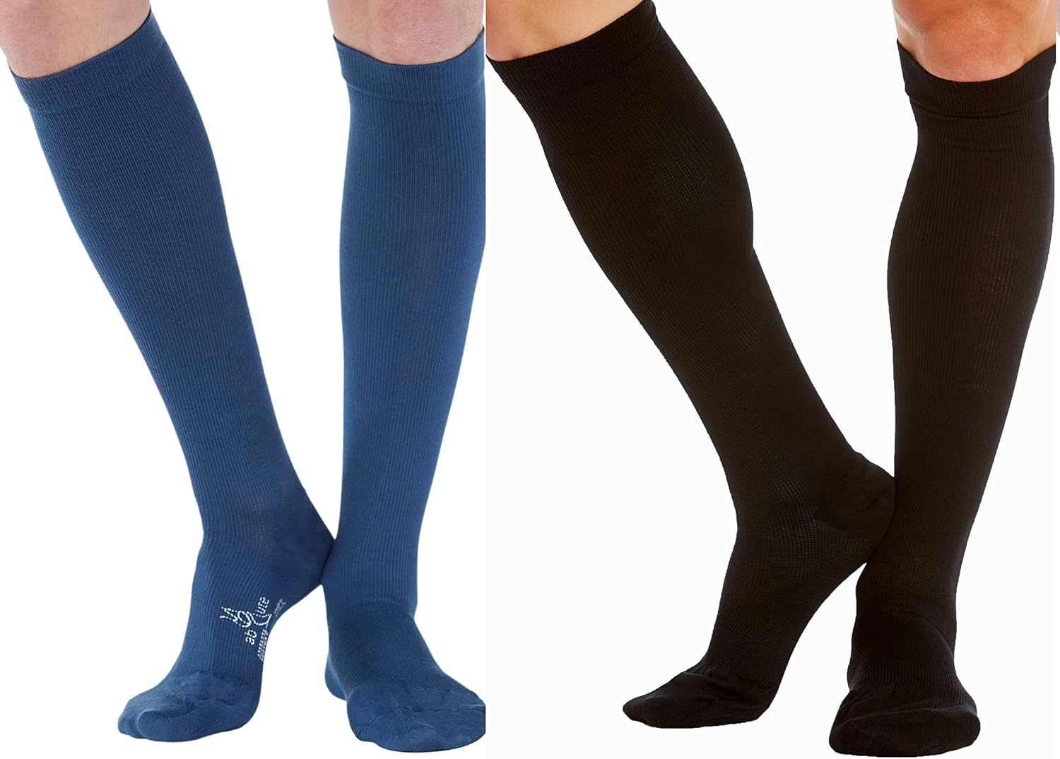 ABSOLUTE SUPPORT (6 Pairs) Made in USA Opaque Cotton