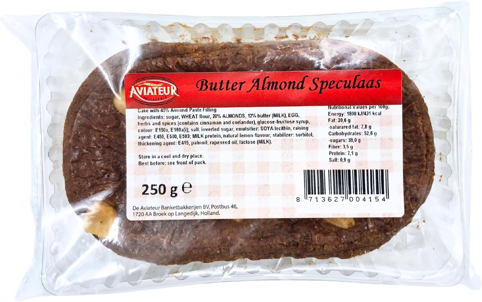 Aviateur Almond Filled Speculaas 8.4 Oz (Pack of 6)