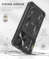 Vista 4 de SOiOS Funda protectora para Samsung Galaxy A03s: protección completa a prueba de caídas de grado militar con soporte Carcasa resistente a prueba