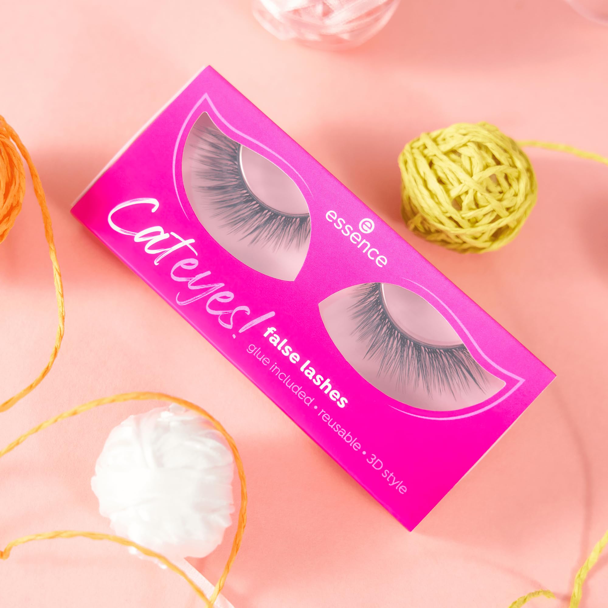 essence Cateyes! ciglia finte, lunga durata, effetto ciglia finte, volumizzante estremo, risultato immediato (1pair)