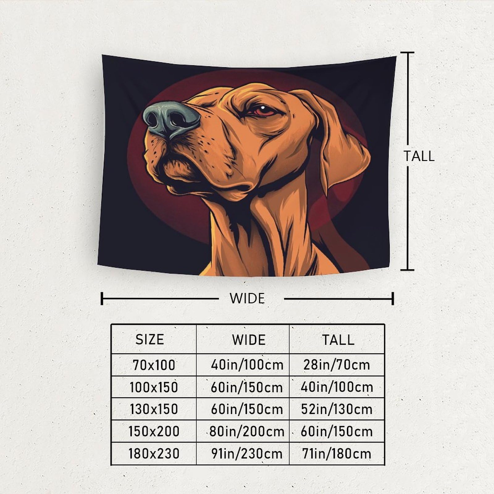 RJAVAGFZL Labrador Dog Stampa 3D Arazzo Da Parete Poster Ornamento Murale Tapestry Accessori Divisori Arazzo Per Camera Da Letto, Soggiorno, Dormitorio E Camera Da Letto 130cmx150cm