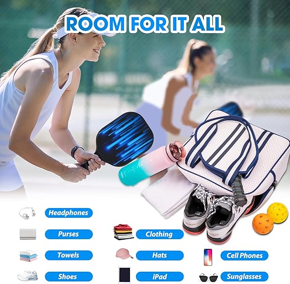 Sac De Sport Pickleball Professionnel, Sac à Bandoulière Pour Pagaie, Noir, 28x12x44 Cm