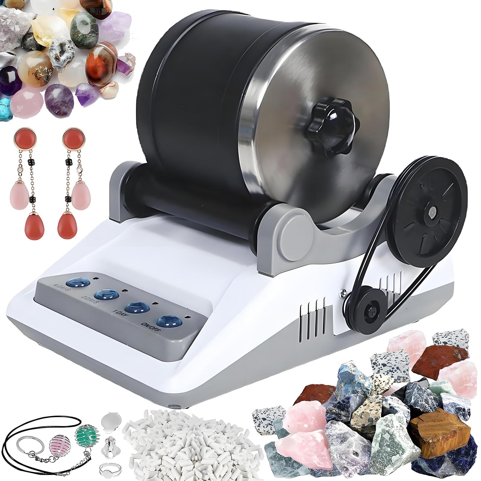 Machine rock tumbler contre les pierres ternes : polissez vos cristaux et rochers facilement