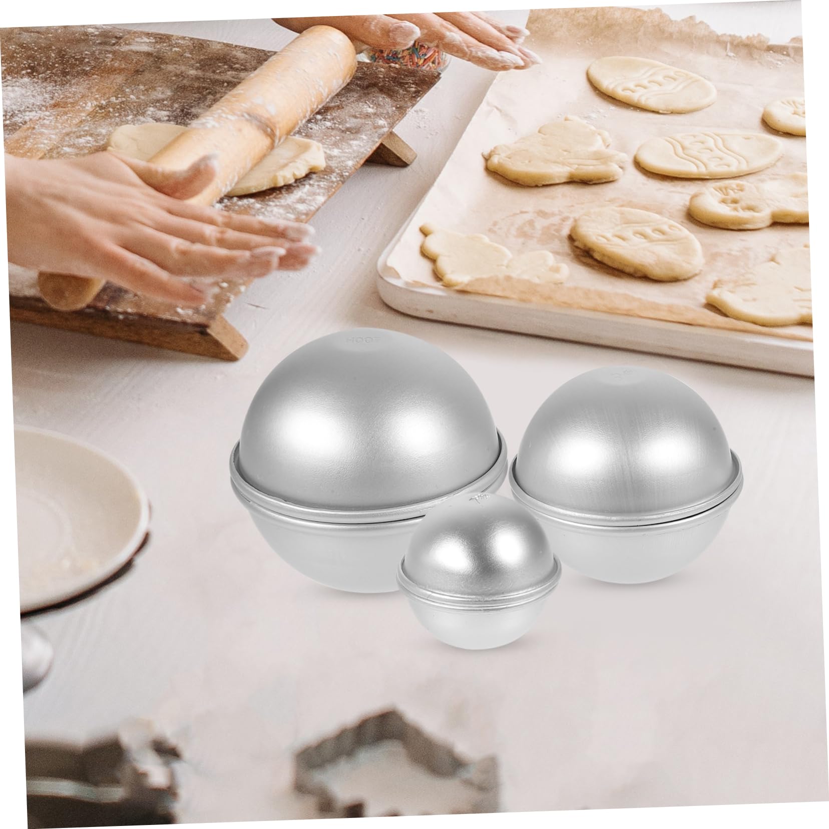 Veemoon 12pièces Moule Demi-sphère Alliage Aluminium Lot Pour Diy Gâteau Sels De Bain Et Artisanat Surface Lisse Et Robuste Variée Pour Bricolage Facile Et Résistant