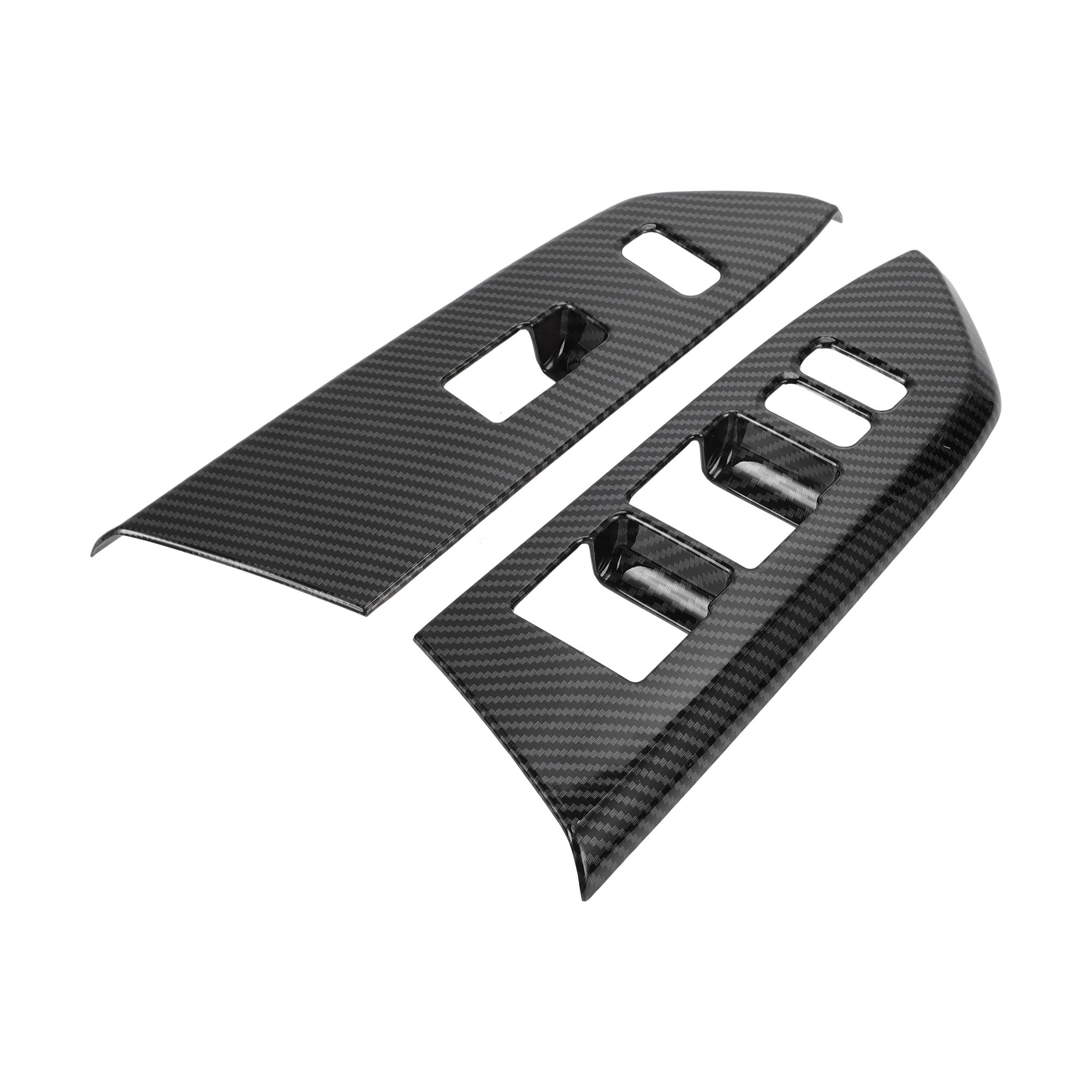 REPAIROCK 1 Set Front Door Window Switch Panel Cover Trim for Toyota Tundra 2014-2021 Master Power Window Switch Cover Trim Carbon Fiber Pattern ABS
