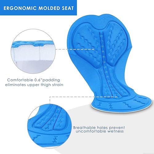 Miniatura 2 de Ohuhu Pantalones cortos acolchados para hombre, acolchado 3D, ropa interior de ciclismo para hombre