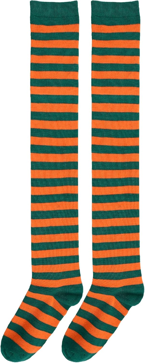 Benefeet Sox Women Thigh High Socks Girls Colorful Striped Over Knee Highs