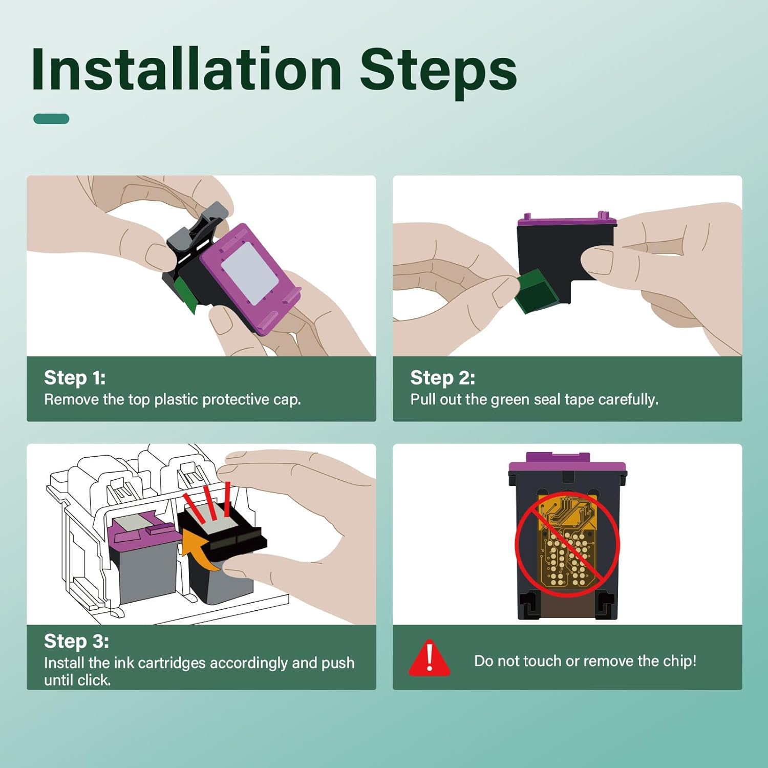 63 63XL Black Ink Cartridge Replacement for HP63XL Ink 63 XL for HP Envy 4520 OfficeJet 3830 4650 5255 5258 5200 4655 4512 DeskJet 1112 3630 2130 2132 3632 Printer 2-Pack