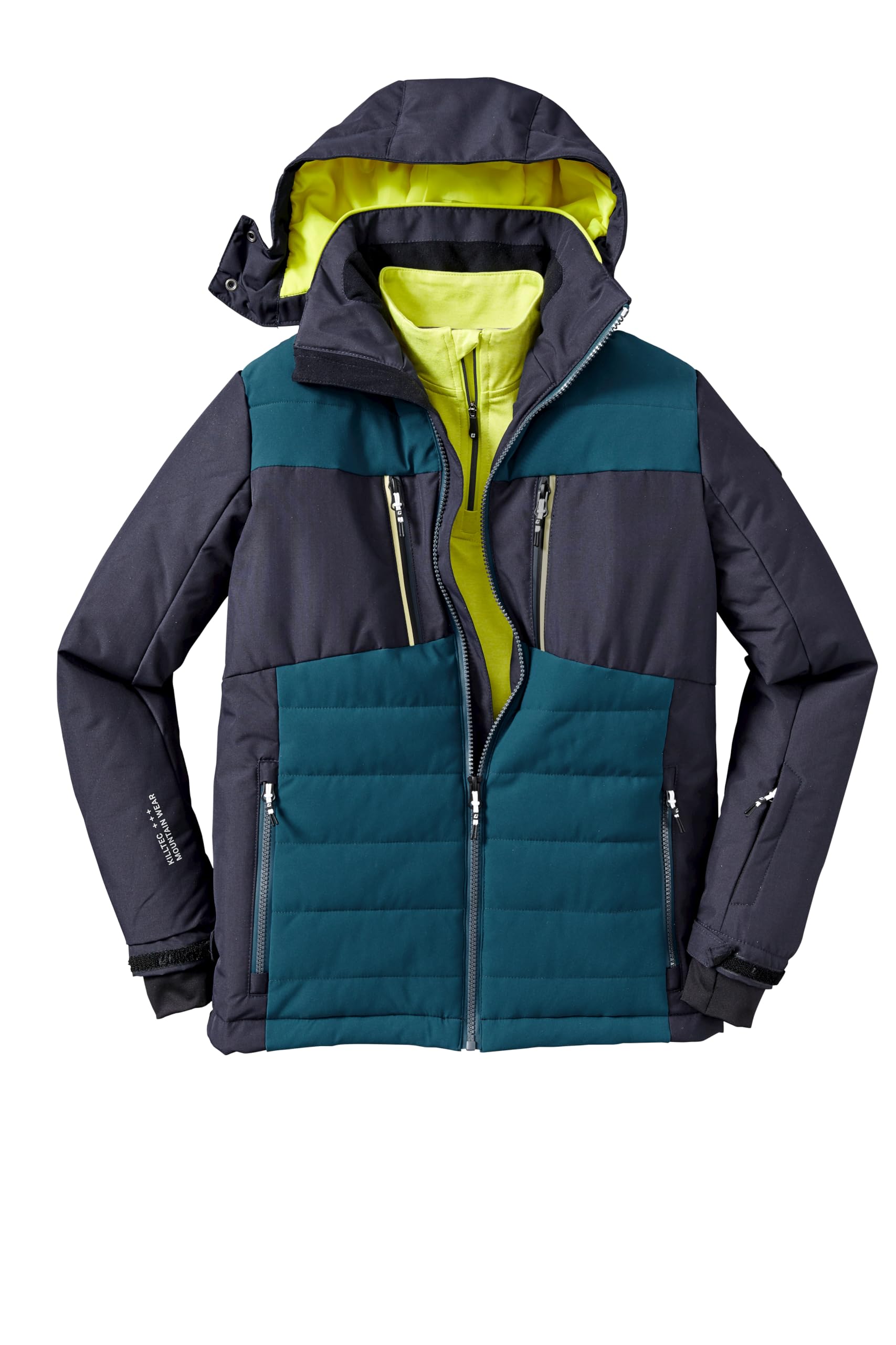 Killtec Ksw 385 Bys Ski Jckt Giacca da sci/giacca funzionale con cappuccio e paraneve con chiusura a cerniera Bambini e ragazzi