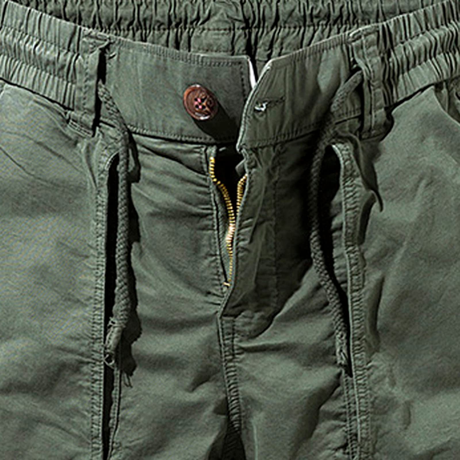 Generisch Moda per gli uomini casual a vita media pantaloni a matita fissa lunghezza intera citazione off pantaloni da trekking uomo