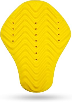 CE-1 Approve Center-Back Protection Pad, Yellow CE Level 1 Armor Pad to Protect Back Injuries, Level 1 Approved Back Protector for Women and Men Motorcycle Jackets.