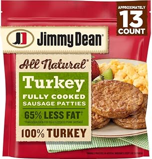 Jimmy Dean Fully Cooked All Natural Turkey Patties, 18.3 Oz