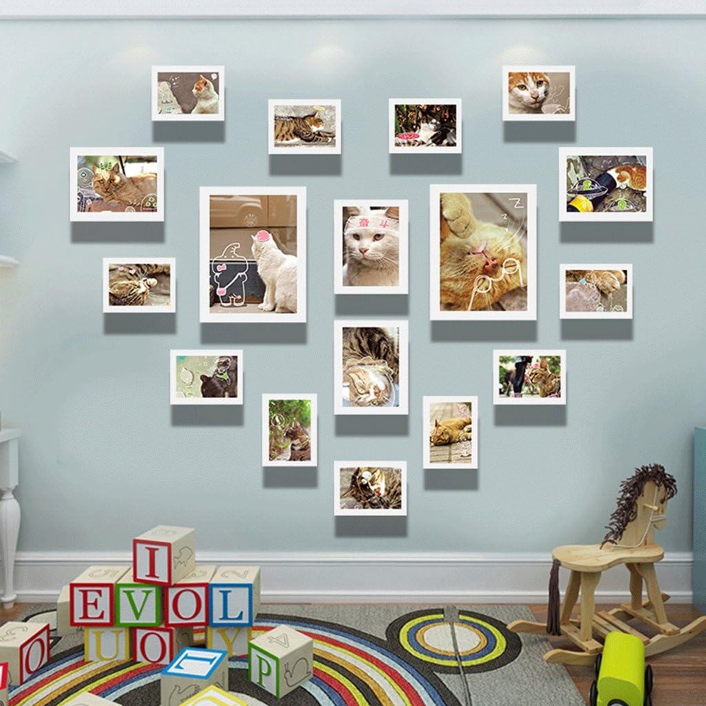 Amazon Zyn 写真の壁のベッドルームの背景壁ハート型の組み合わせの子供部屋の写真の壁掛け 色 B ウォールステッカー オンライン通販