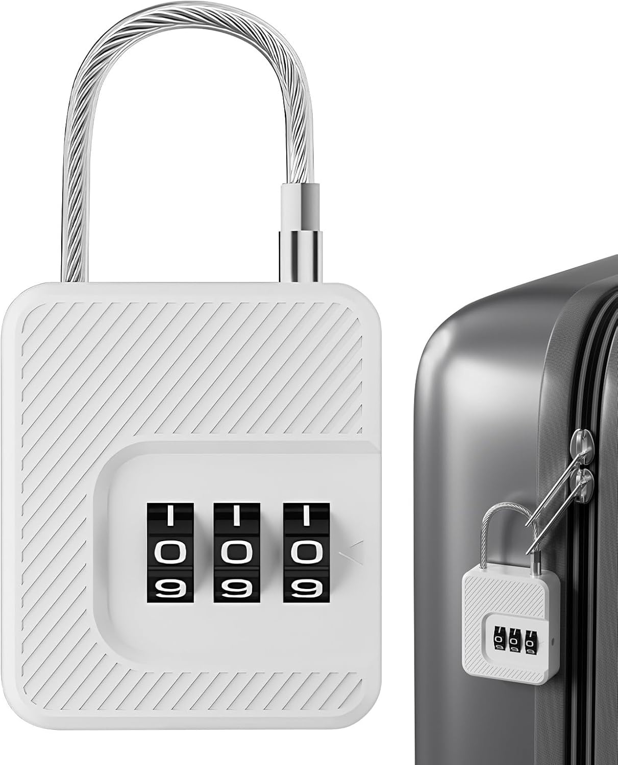 Locker Lock Combination - 3 Digit Combination Device, Compact Security Tool, Easy Setup Locking Mechanism | Locker Combinations Option for Cabinet Gate Fence Luggage Backpack Use