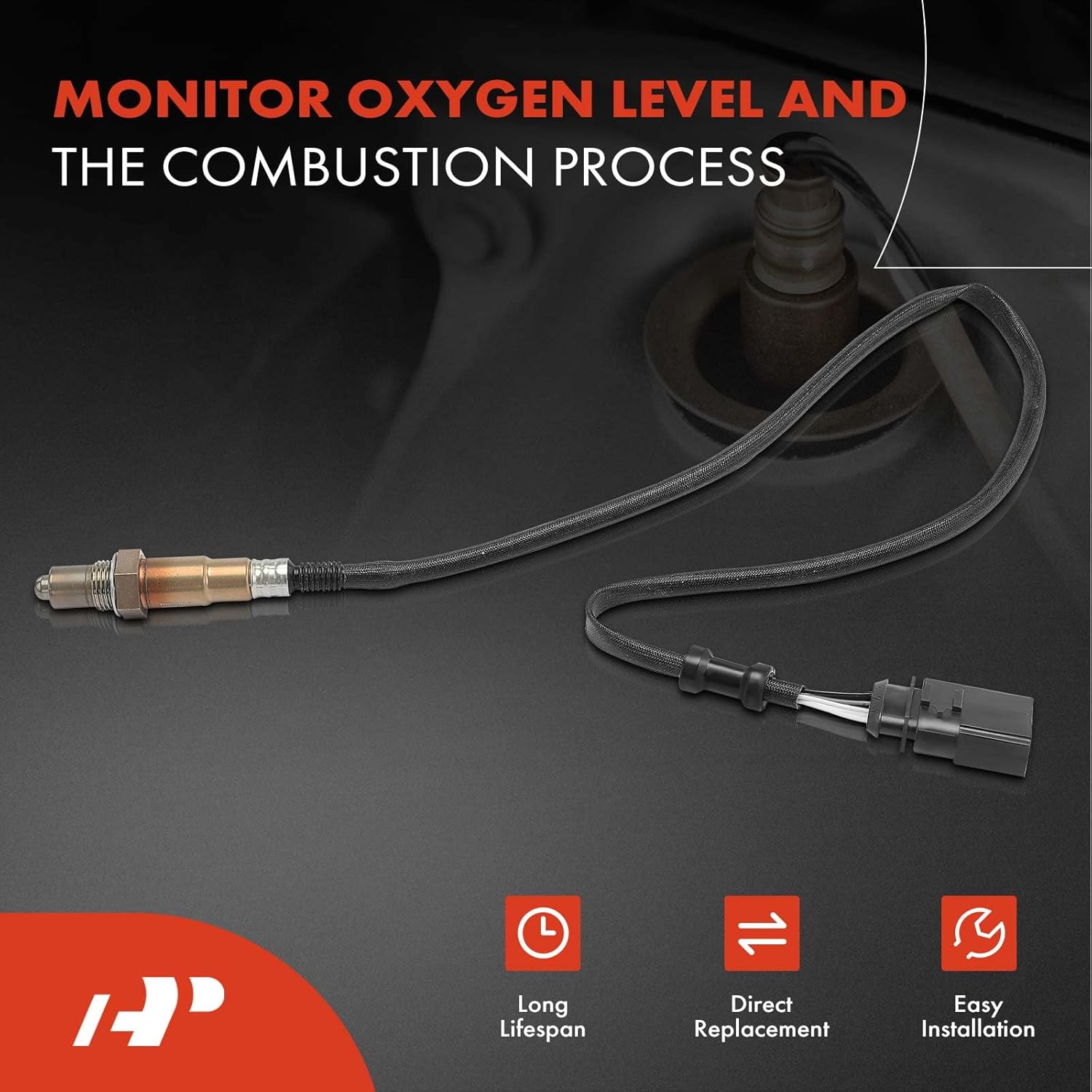 A-Premium O2 Oxygen Sensor Compatible with Audi A4 2005, A4 Quattro 2005-2006, A6 Quattro 2002-2004, Allroad Quattro 2002-2005 & Porsche Cayenne 2003-2006, 2-PC Set, Replace# 06C906265A, 06C906265E