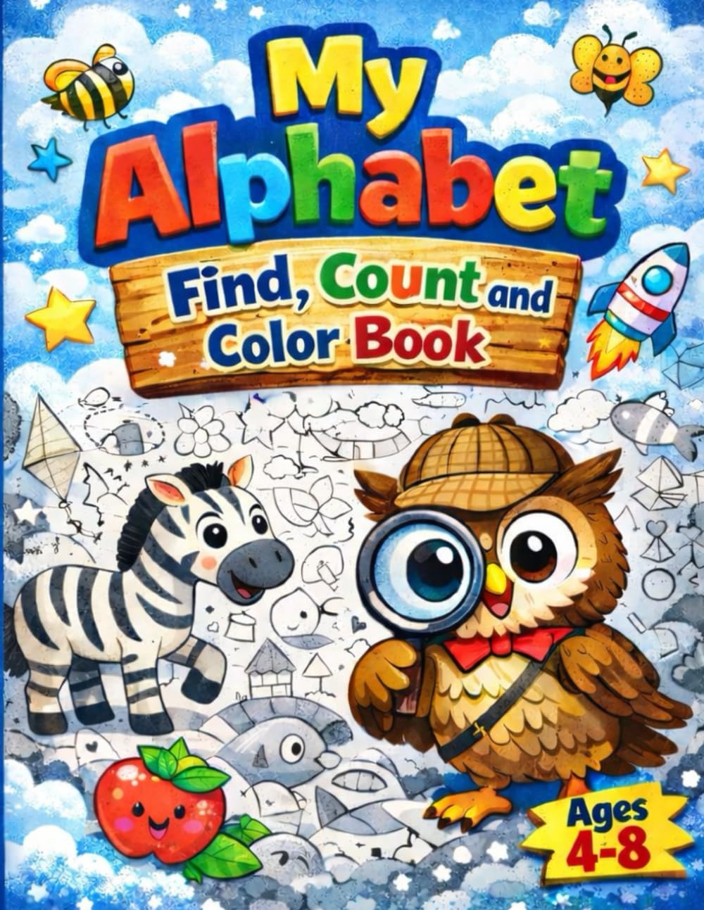 My Alphabet Find, Count and Color Book: Learning made fun