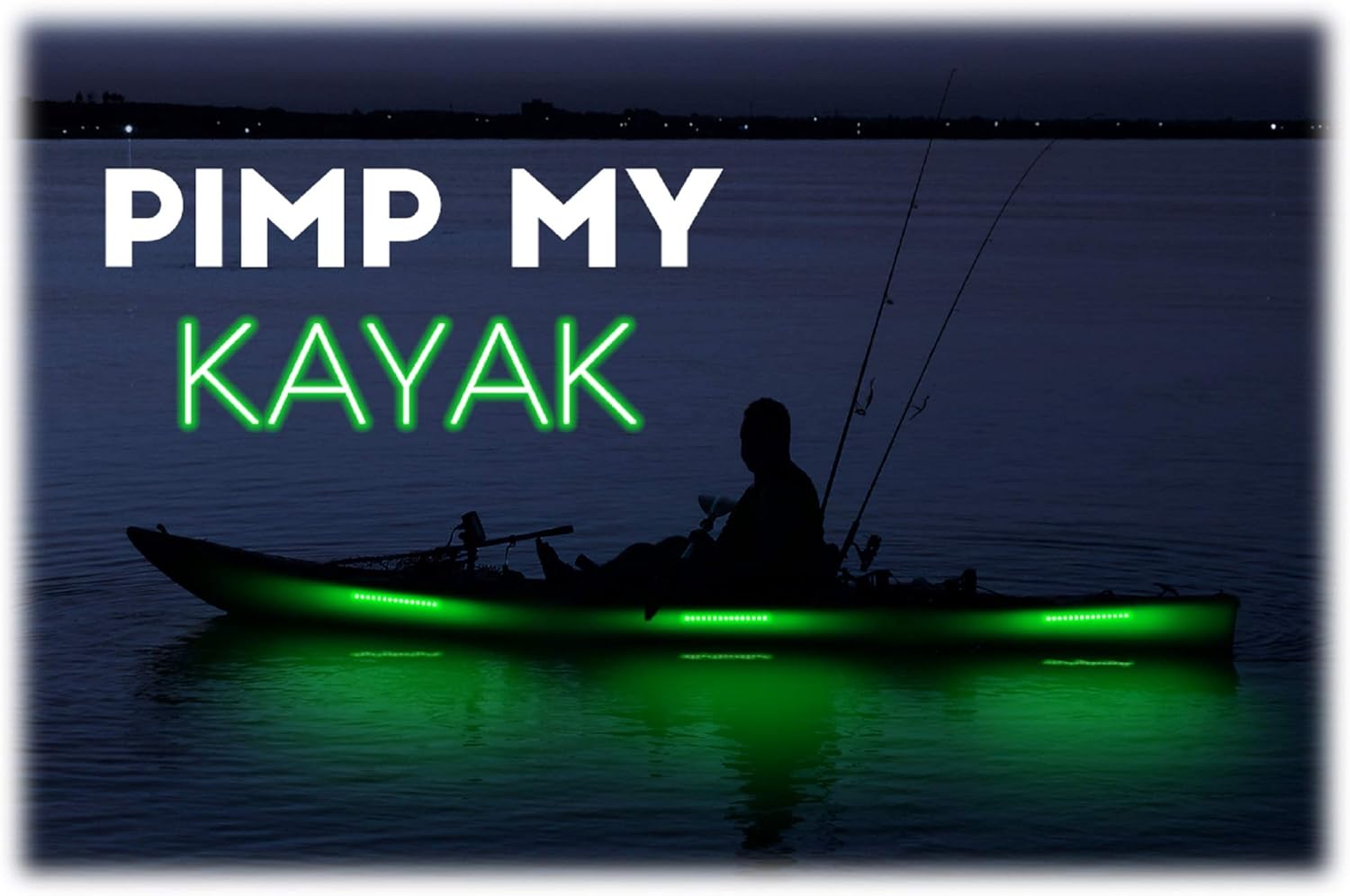 Green Blob Outdoors Pimp My Kayak Complete LED Lighting Kit with Battery and Charger Included - Do it Yourself
