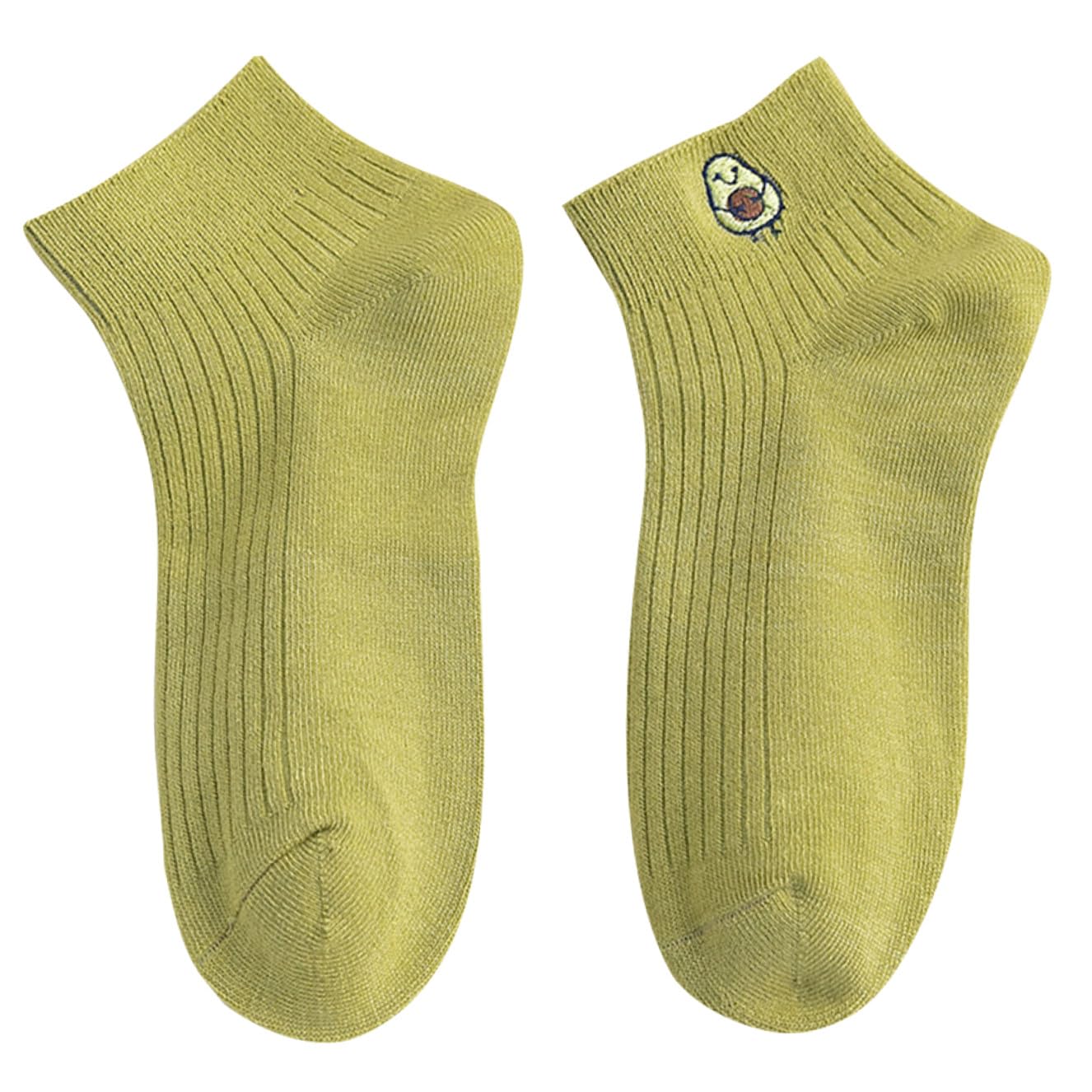Calcetines Tobilleros Mujer cómodos de algodón con bordado creativo y corte bajo 8