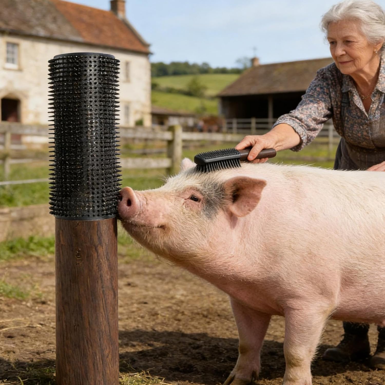 Cow Scratcher – Soft Grooming Brush | Comfortable Soft Grooming Tool And Shedding Brush For Cows, Horses, Dogs, And Cattle, Perfect For Farm Animal Care, Barn, Pet Groomings Needs