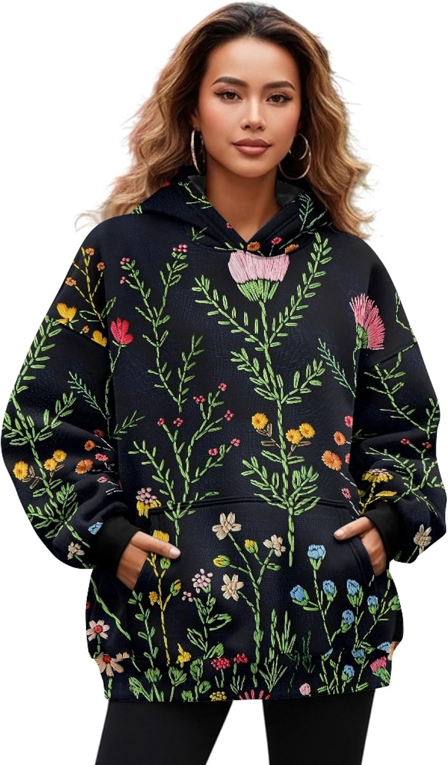 Womens Fleece Oversized Hoodies Athletic Pullover Hooded Sweatshirt Workout Hiking Fall Fashion Hoodie Sweatshirt
