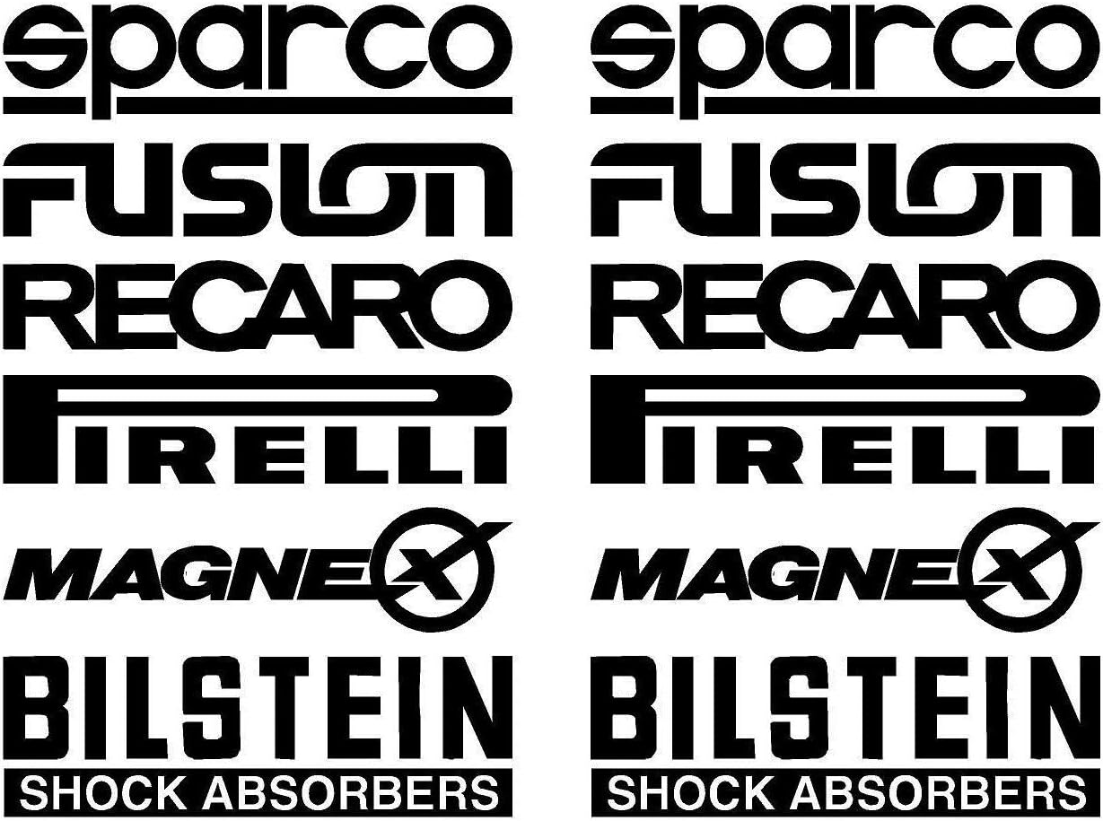 LYOMAN® 2 Pcs Sparco Sponosrs Car Door Side Sticker & Decal (Black)