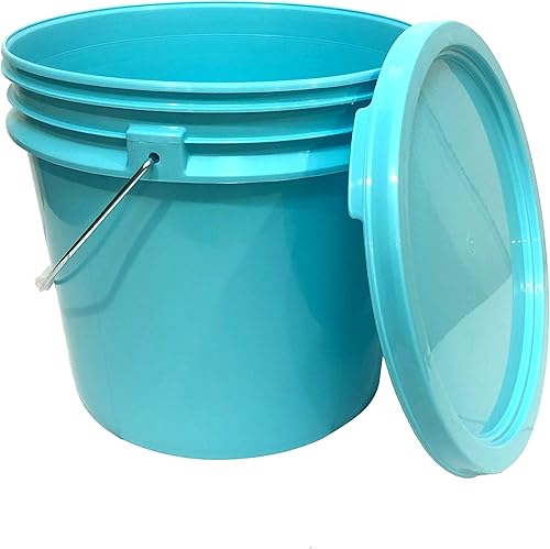 Miniatura 2 de Cubo multiusos duradero - Cubo de 3.5 galones para exteriores con tapa (blanco, 1 unidad)