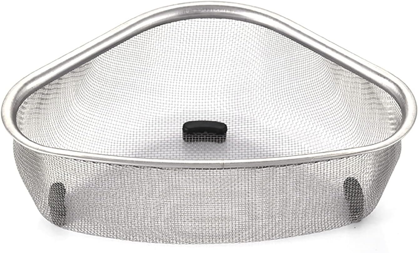 Stainless Steel Sink Strainer Basket,Kitchen Triangle Corner Sink