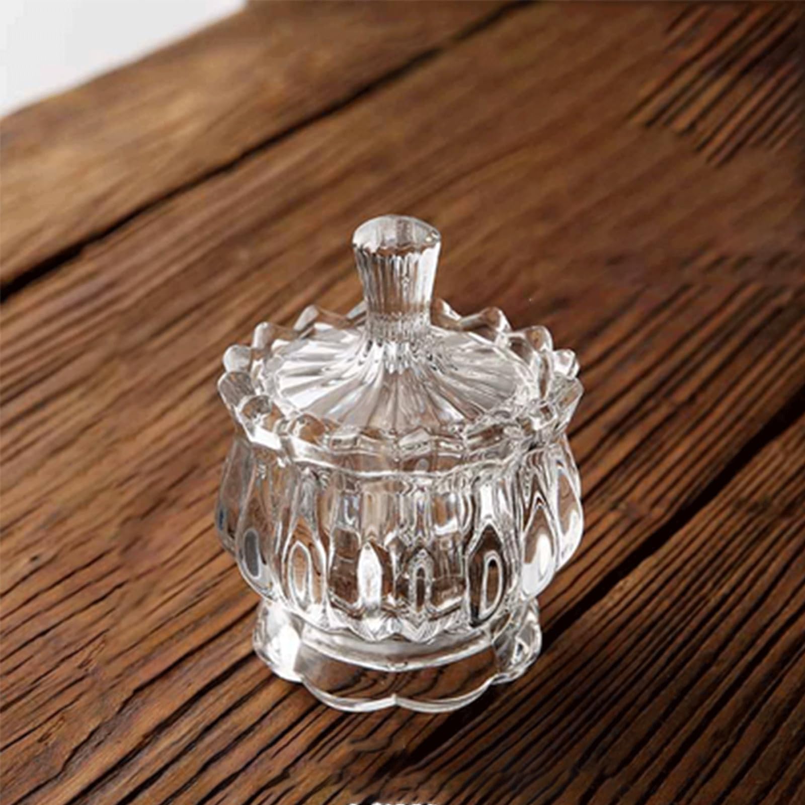 BDHI Crystal Powder Puff Jar Heart Powder Puff Glass Body Powder Puffs and Container Dusting Powder Container with 2 Puffs Washable and Reusable for Women(Y340-1) - Image 2