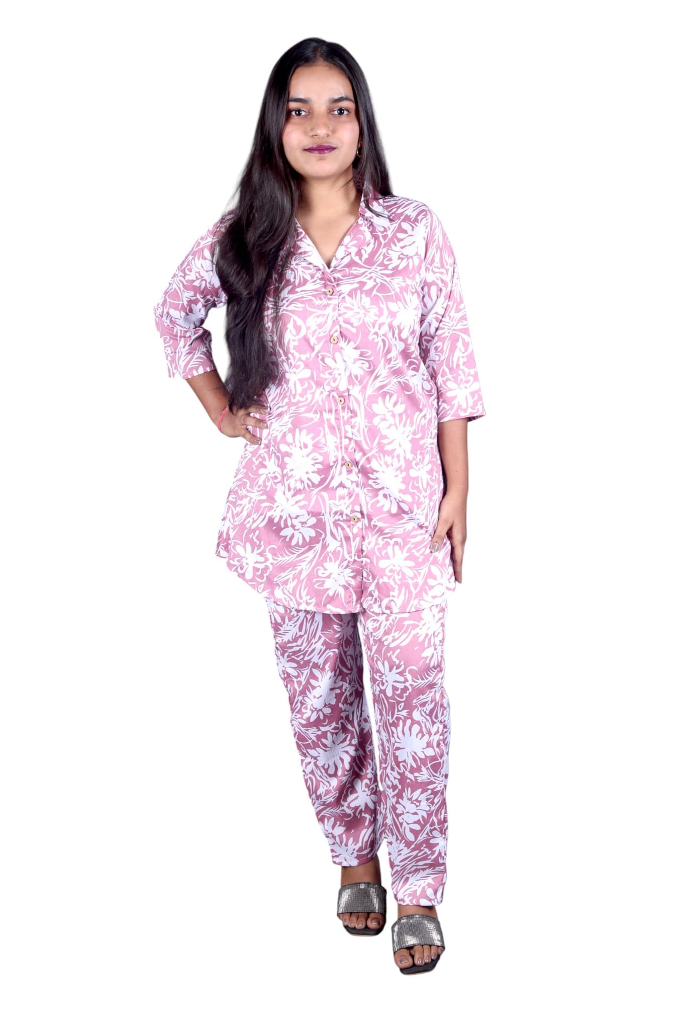 Womens Multicolor Half-Kurti Pant Set