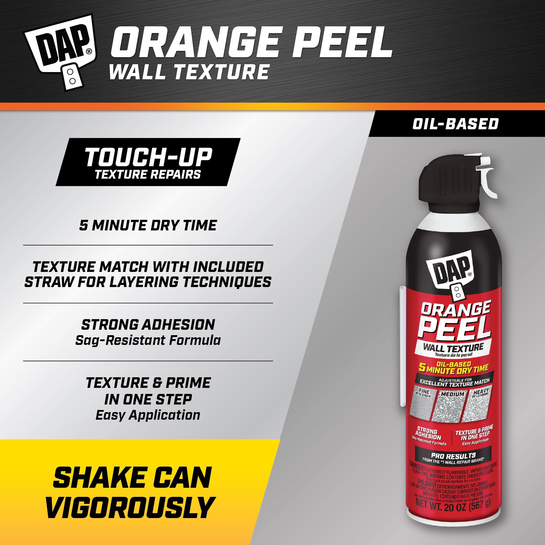 Spray Texture Orange Peel Oil Based Wall Texture Quick Repair