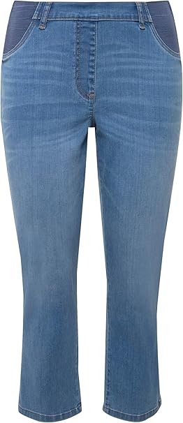 Ulla Popken BOYFRIEND - Straight leg jeans - blue denim/blauw denim Ulla Popken BOYFRIEND - Straight leg jeans - blue denim/blauw denim