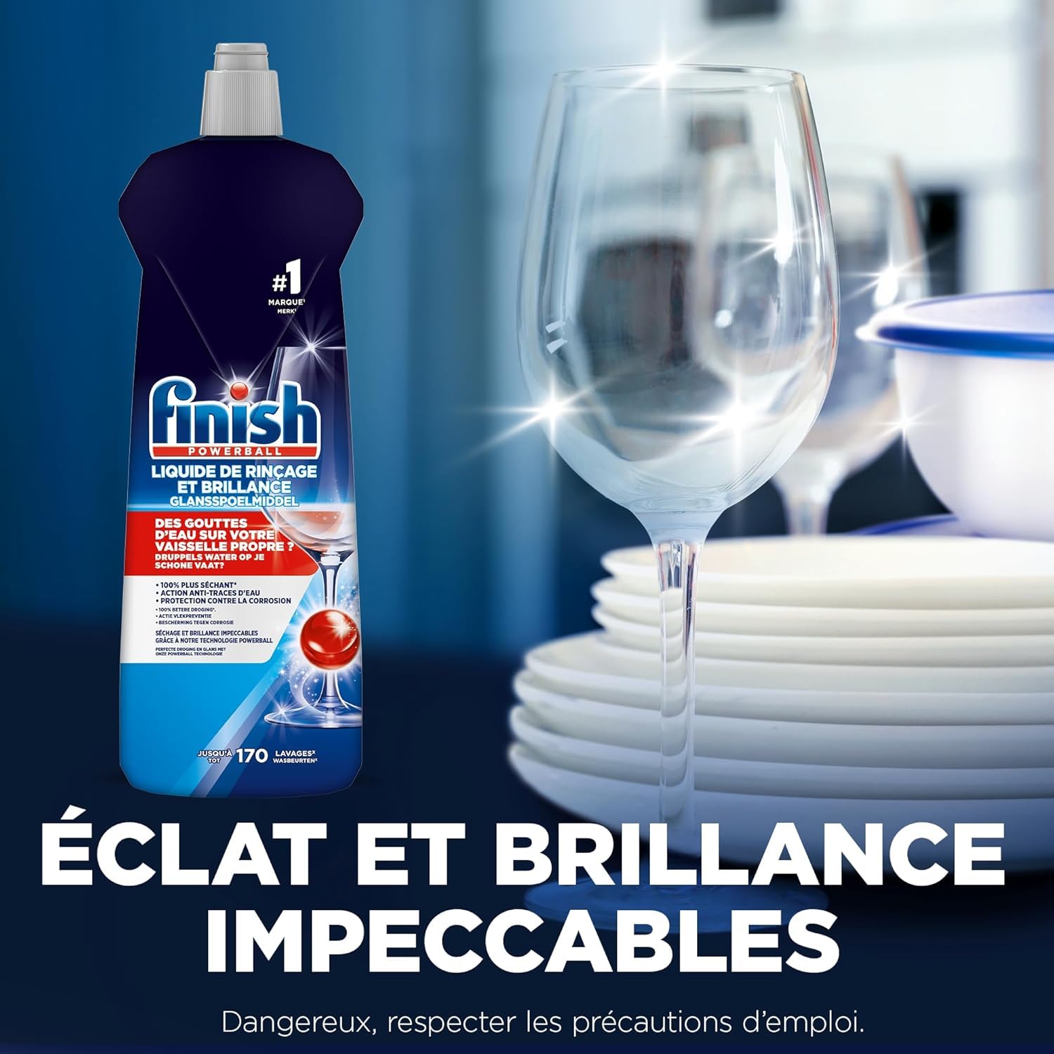 Finish Liquide de Rinçage Brillance et Séchage 800 ml - Lot de 3