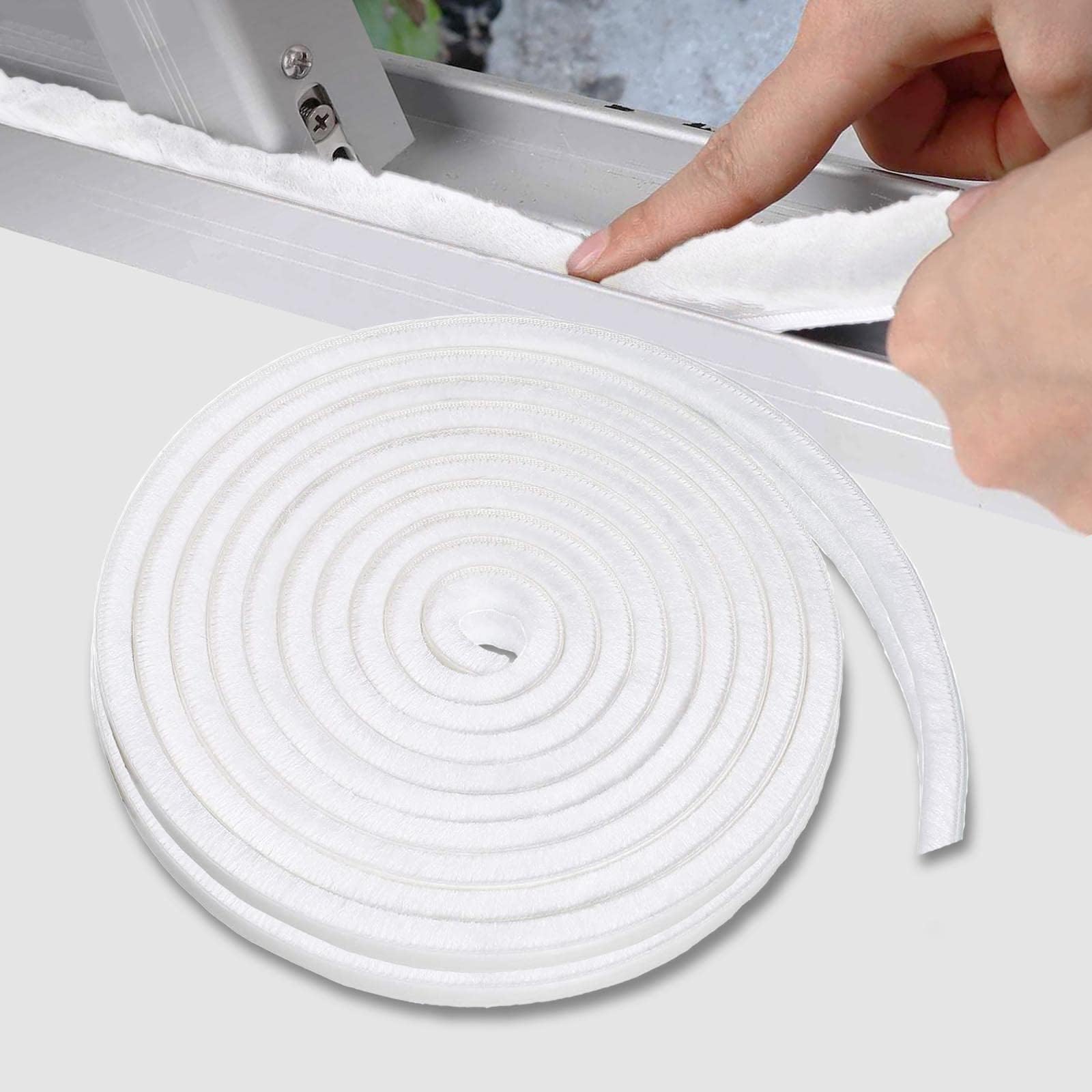 Handson tochtstrip aluminium 93 cm met borstel bruin kopen? | Tochtstrips deur