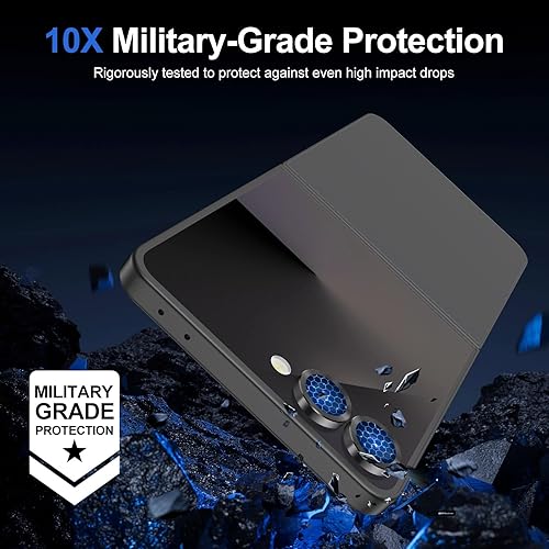 Vista 5 de Protector de lente de cámara para Samsung Galaxy Z Flip 7, cubierta individual de lente de vidrio templado, [fuerte absorción] cubierta de lente 1