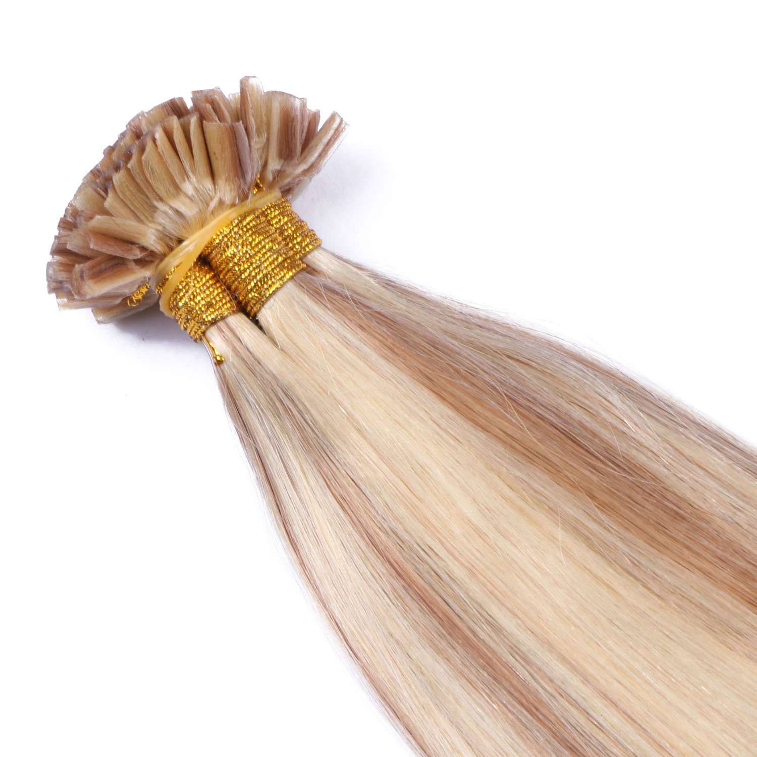 Keratin Bonding - # 12/613 GESTRÄHNT - 40cm - 100 Strähnen - 1g - 100% Remy Echthaar Haarverlängerung U-Tip Extentions by NOVON Hair Extensions mit sehr hoher Qualität