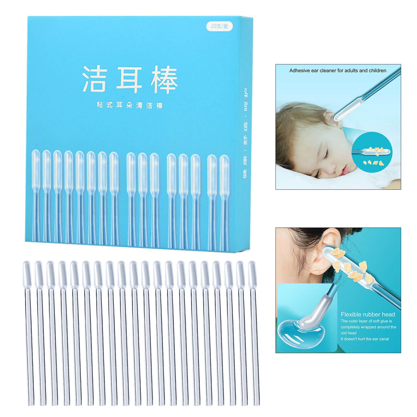 20Pcs Easy To Use Earwax Removers Soft And Safe Ear Swabs Disposables Ear Care Essential For Children To Adults