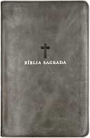 Bíblia Sagrada ACF, Letra Grande, Capa luxo cinza, Leitura Perfeita