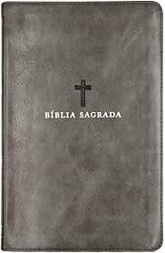 Bíblia Sagrada ACF, Letra Grande, Capa luxo cinza, Leitura Perfeita