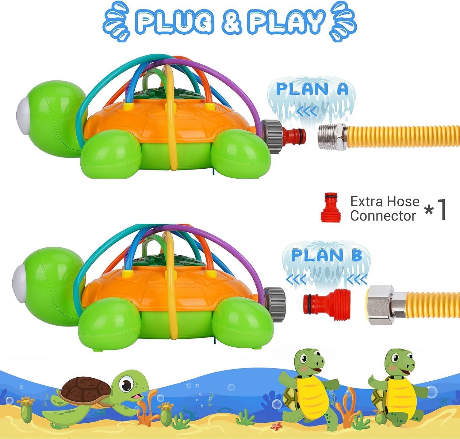 Kids Sprinklers for Yard,Water Sprinklers For Kids Outdoor Play Backyard,Water Toys for Toddlers Kids 1-3 4-8 8-12,Boy Girl Children Sprinklers for Water Games Summer Fun Play Outside Activities Lawn : Toys & Games