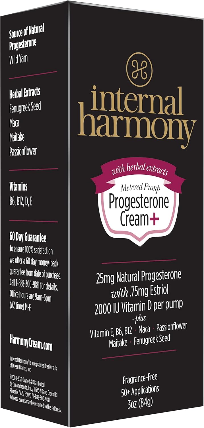 Internal Harmony Natural Progesterone Cream + with Vitamin