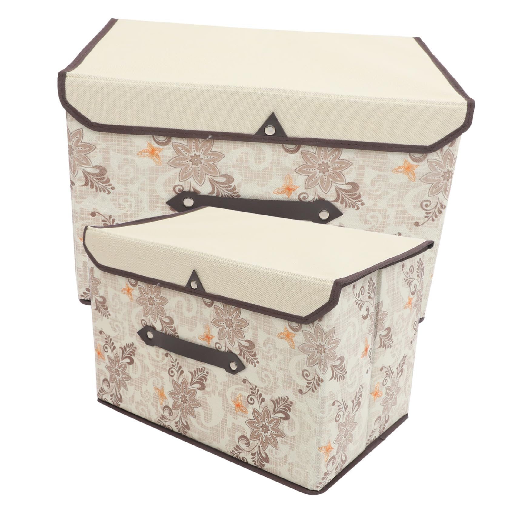 Organisateur de placard double KOMBIUDA bac de rangement cube en tissu