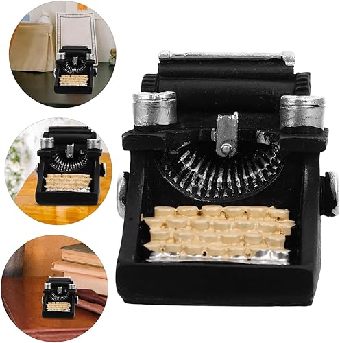 Miniatura 6 de Amosfun Mini decoración de electrodomésticos para máquina de escribir, adornos para máquina de escribir, decoración del hogar, estatuilla de resina