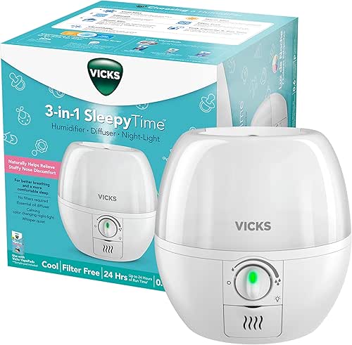 Vicks 3-in-1 SleepyTime Humidifier, No. 1 Brand Recommended by Pediatricians*.
