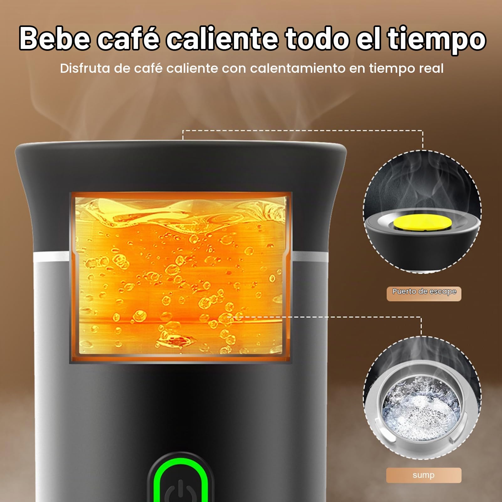 3 en 1 cafetera eléctrica portátil, mini funciona con cápsulas y café molido, 15 bar y frío y calefacción para coche, casa, viaje