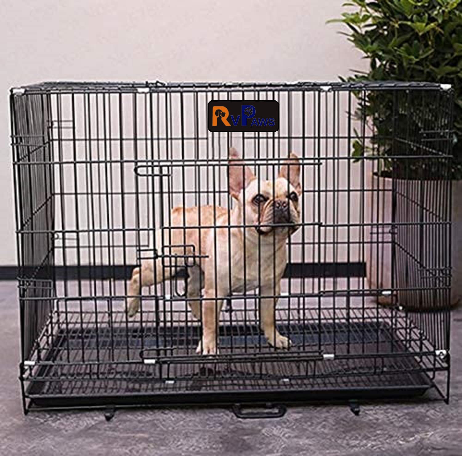 See full amazon price history chart for RvPaws 36 Inch Silver Black Double Door Folding Metal Cage with Removable Tray and Paw Protector for Dog, Cats and Rabbit RvPaws 36 Inch Silver Black Double Door Folding Metal Cage with Removable Tray and Paw Protector for Dog, Cats and Rabbit (B09ZQSMMBX) Amazon Price History, Amazon Price Tracker